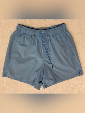 VRST Men’s 5” Resort Swim Shorts Blue Elastic Waist